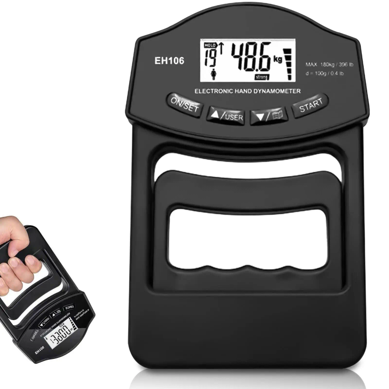 Power Supply Tester - 396Lbs/180Kg Digitales Handdynamometer Griffkraft-Tester mit LCD-Bildschirm