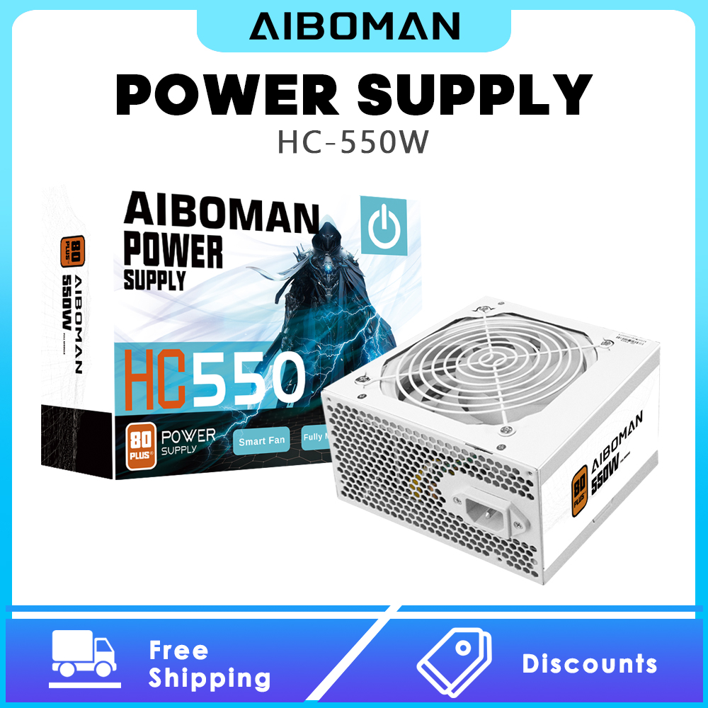 Power Supply 750W - AIBOMAN Netzteil 550W 80PLUS Bronze Netzteil