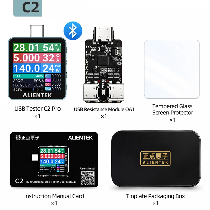 ALIENTEK C2 Farbdisplay-Tester – Power Supply Tester Bewertung und Preis