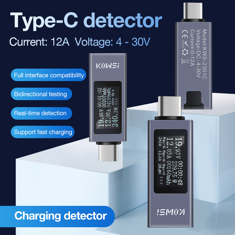 Typ-C Tester LCD Digital Voltm – Power Supply Tester Bewertung und Preis